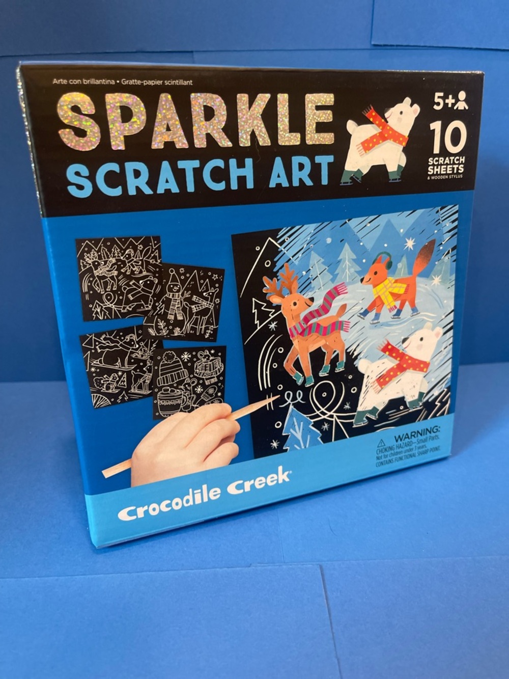 Crocodile Creek Sparkle Scratch Art Kit - Blue